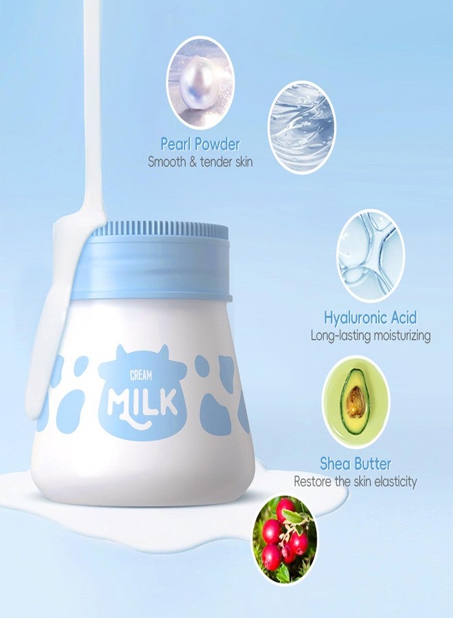 DLZZRS Face Milk Cream, Moisturizing Nourish Face Moisturizer Hydrating & Smooth Dry Skin, Day & Night Cream for Girl Women Beauty Moisturizer Daily Care Milk Facial Cream - Image 5